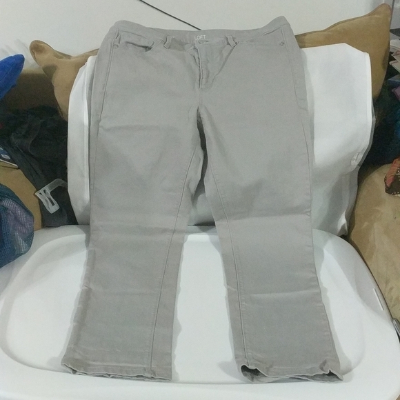 Loft Outlet Modern High Rise Cuffed Crop Grey - size 8 - Picture 5 of 7